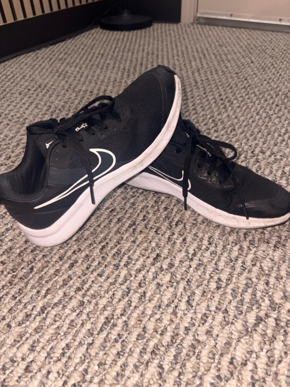 Nike Black and White Running Shoes